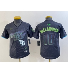 Youth Tampa Bay Rays 18 Shane McClanahan Charcoal 2024 City Connect Limited Stitched Baseball Jersey 6 Youth Tampa Bay Rays 18 Shane McClanahan Charcoal 2024 City Connect Limited Stitched Baseball Jersey 6
