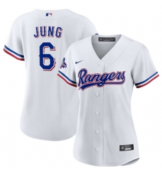 Women Texas Rangers 6 Josh Jung White 2023 World Series Champions Stitched Baseball Jersey 28Run Small 29 Women Texas Rangers 6 Josh Jung White 2023 World Series Champions Stitched Baseball Jersey 28Run Small 29
