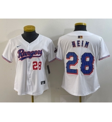 WomenTexas Rangers 28 Jonah Heim White Gold Cool Base Stitched Baseball Jersey 1 WomenTexas Rangers 28 Jonah Heim White Gold Cool Base Stitched Baseball Jersey 1