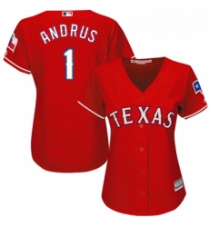 Womens Majestic Texas Rangers 1 Elvis Andrus Replica Red Alternate Cool Base MLB Jersey Womens Majestic Texas Rangers 1 Elvis Andrus Replica Red Alternate Cool Base MLB Jersey