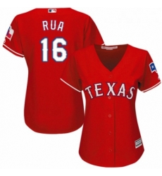 Womens Majestic Texas Rangers 16 Ryan Rua Authentic Red Alternate Cool Base MLB Jersey Womens Majestic Texas Rangers 16 Ryan Rua Authentic Red Alternate Cool Base MLB Jersey