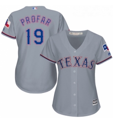 Womens Majestic Texas Rangers 19 Jurickson Profar Replica Grey Road Cool Base MLB Jersey Womens Majestic Texas Rangers 19 Jurickson Profar Replica Grey Road Cool Base MLB Jersey