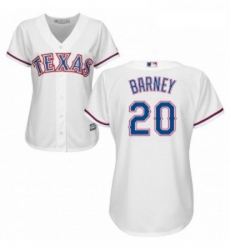 Womens Majestic Texas Rangers 20 Darwin Barney Replica White Home Cool Base MLB Jersey Womens Majestic Texas Rangers 20 Darwin Barney Replica White Home Cool Base MLB Jersey