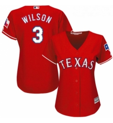 Womens Majestic Texas Rangers 3 Russell Wilson Authentic Red Alternate Cool Base MLB Jersey Womens Majestic Texas Rangers 3 Russell Wilson Authentic Red Alternate Cool Base MLB Jersey