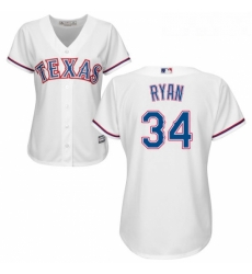 Womens Majestic Texas Rangers 34 Nolan Ryan Authentic White Home Cool Base MLB Jersey Womens Majestic Texas Rangers 34 Nolan Ryan Authentic White Home Cool Base MLB Jersey
