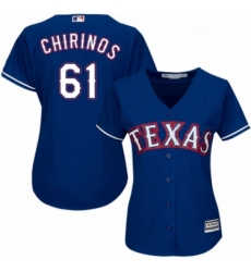 Womens Majestic Texas Rangers 61 Robinson Chirinos Authentic Royal Blue Alternate 2 Cool Base MLB Jersey Womens Majestic Texas Rangers 61 Robinson Chirinos Authentic Royal Blue Alternate 2 Cool Base MLB Jersey
