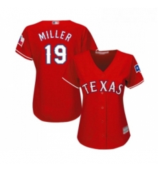Womens Texas Rangers 19 Shelby Miller Replica Red Alternate Cool Base Baseball Jersey Womens Texas Rangers 19 Shelby Miller Replica Red Alternate Cool Base Baseball Jersey