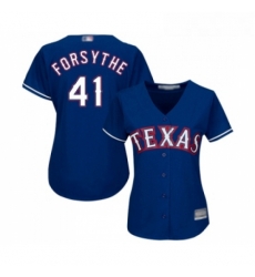 Womens Texas Rangers 41 Logan Forsythe Replica Royal Blue Alternate 2 Cool Base Baseball Jersey Womens Texas Rangers 41 Logan Forsythe Replica Royal Blue Alternate 2 Cool Base Baseball Jersey