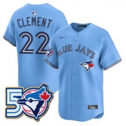 Men Toronto Blue Jays 22 Ernie Clement   50th Anniversary Alternate Limited Jersey
