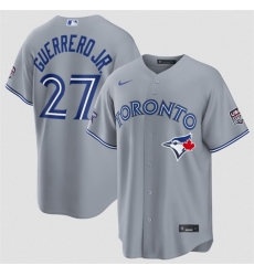 Men Toronto Blue Jays  27 Vladimir Guerrero Jr  Gray 2026 All Star Game   USA 250 Patch Stitched Baseball Jersey