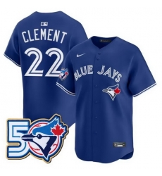 Men Toronto Blue Jays  27 Vladimir Guerrero Jr   Royal 50th Anniversary Alternate Limited Jersey