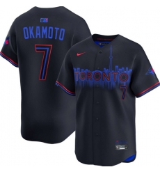 Men Toronto Blue Jays 7 Kazuma Okamoto Navy 2024 City Connect Limited Jersey Men Toronto Blue Jays 7 Kazuma Okamoto Navy 2024 City Connect Limited Jersey