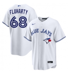 Men Toronto Blue Jays Mason Fluharty 68 White Home Limited Stitched Baseball Jersey