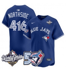 Men Women Youth Blue Jays 50th Patch 2025 World Series Royal 416 Northside Stitched Jersey Men Women Youth Blue Jays 50th Patch 2025 World Series Royal 416 Northside Stitched Jersey
