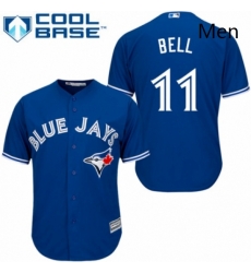 Mens Majestic Toronto Blue Jays 11 George Bell Replica Blue Alternate MLB Jersey Mens Majestic Toronto Blue Jays 11 George Bell Replica Blue Alternate MLB Jersey