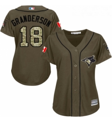 Womens Majestic Toronto Blue Jays 18 Curtis Granderson Authentic Green Salute to Service MLB Jersey Womens Majestic Toronto Blue Jays 18 Curtis Granderson Authentic Green Salute to Service MLB Jersey