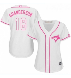 Womens Majestic Toronto Blue Jays 18 Curtis Granderson Authentic White Fashion Cool Base MLB Jersey Womens Majestic Toronto Blue Jays 18 Curtis Granderson Authentic White Fashion Cool Base MLB Jersey