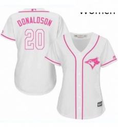 Womens Majestic Toronto Blue Jays 20 Josh Donaldson Replica White Fashion Cool Base MLB Jersey Womens Majestic Toronto Blue Jays 20 Josh Donaldson Replica White Fashion Cool Base MLB Jersey