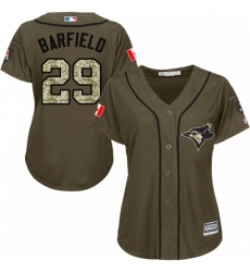 Womens Majestic Toronto Blue Jays 29 Jesse Barfield Authentic Green Salute to Service MLB Jersey Womens Majestic Toronto Blue Jays 29 Jesse Barfield Authentic Green Salute to Service MLB Jersey