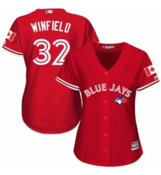 Womens Majestic Toronto Blue Jays 32 Dave Winfield Authentic Scarlet Alternate MLB Jersey Womens Majestic Toronto Blue Jays 32 Dave Winfield Authentic Scarlet Alternate MLB Jersey