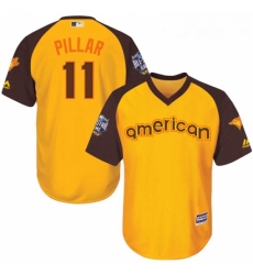 Youth Majestic Toronto Blue Jays 11 Kevin Pillar Authentic Yellow 2016 All Star American League BP Cool Base MLB Jersey Youth Majestic Toronto Blue Jays 11 Kevin Pillar Authentic Yellow 2016 All Star American League BP Cool Base MLB Jersey