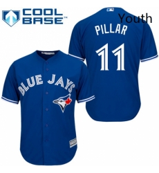 Youth Majestic Toronto Blue Jays 11 Kevin Pillar Replica Blue Alternate MLB Jersey Youth Majestic Toronto Blue Jays 11 Kevin Pillar Replica Blue Alternate MLB Jersey