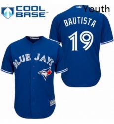 Youth Majestic Toronto Blue Jays 19 Jose Bautista Authentic Blue Alternate MLB Jersey Youth Majestic Toronto Blue Jays 19 Jose Bautista Authentic Blue Alternate MLB Jersey