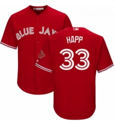 Youth Majestic Toronto Blue Jays 33 JA Happ Replica Scarlet Alternate MLB Jersey Youth Majestic Toronto Blue Jays 33 JA Happ Replica Scarlet Alternate MLB Jersey