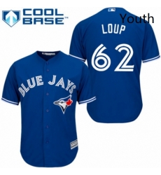 Youth Majestic Toronto Blue Jays 62 Aaron Loup Authentic Blue Alternate MLB Jersey Youth Majestic Toronto Blue Jays 62 Aaron Loup Authentic Blue Alternate MLB Jersey
