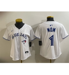 Youth Toronto Blue Jays 1 Mom White Limited Stitched Baseball Jersey Youth Toronto Blue Jays 1 Mom White Limited Stitched Baseball Jersey