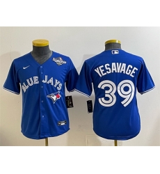 Youth Toronto Blue Jays 39 Trey Yesavage Royal 2025 World Series Cool Base Stitched Baseball Jersey