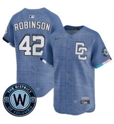 Men Washington Nationals 42 Jackie Robinson Blue 2025 City Connect Limited Stitched Baseball Jersey