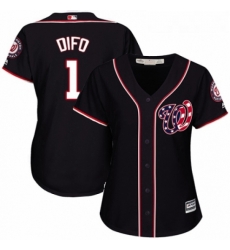 Womens Majestic Washington Nationals 1 Wilmer Difo Authentic Navy Blue Alternate 2 Cool Base MLB Jersey Womens Majestic Washington Nationals 1 Wilmer Difo Authentic Navy Blue Alternate 2 Cool Base MLB Jersey