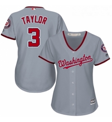 Womens Majestic Washington Nationals 3 Michael Taylor Replica Grey Road Cool Base MLB Jersey Womens Majestic Washington Nationals 3 Michael Taylor Replica Grey Road Cool Base MLB Jersey
