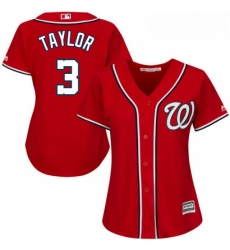 Womens Majestic Washington Nationals 3 Michael Taylor Replica Red Alternate 1 Cool Base MLB Jersey Womens Majestic Washington Nationals 3 Michael Taylor Replica Red Alternate 1 Cool Base MLB Jersey