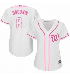 Womens Majestic Washington Nationals 8 Brian Goodwin Authentic White Fashion Cool Base MLB Jersey Womens Majestic Washington Nationals 8 Brian Goodwin Authentic White Fashion Cool Base MLB Jersey