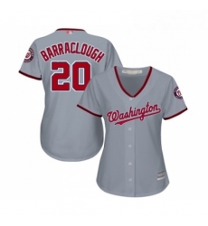 Womens Washington Nationals 20 Kyle Barraclough Replica Grey Road Cool Base Baseball Jersey Womens Washington Nationals 20 Kyle Barraclough Replica Grey Road Cool Base Baseball Jersey