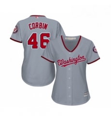 Womens Washington Nationals 46 Patrick Corbin Replica Grey Road Cool Base Baseball Jersey Womens Washington Nationals 46 Patrick Corbin Replica Grey Road Cool Base Baseball Jersey