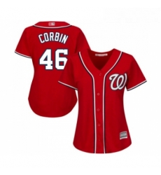 Womens Washington Nationals 46 Patrick Corbin Replica Red Alternate 1 Cool Base Baseball Jersey Womens Washington Nationals 46 Patrick Corbin Replica Red Alternate 1 Cool Base Baseball Jersey