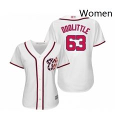 Womens Washington Nationals 63 Sean Doolittle Replica White Home Cool Base Baseball Jersey Womens Washington Nationals 63 Sean Doolittle Replica White Home Cool Base Baseball Jersey
