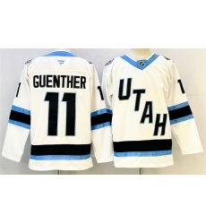Men Utah Mammoth 11 Dylan Guenther White Stitched Jersey
