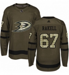 Youth Adidas Anaheim Ducks 67 Rickard Rakell Premier Green Salute to Service NHL Jersey 