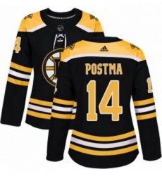 Womens Adidas Boston Bruins 14 Paul Postma Authentic Black Home NHL Jersey Womens Adidas Boston Bruins 14 Paul Postma Authentic Black Home NHL Jersey
