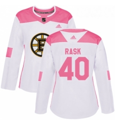 Womens Adidas Boston Bruins 40 Tuukka Rask Authentic WhitePink Fashion NHL Jersey Womens Adidas Boston Bruins 40 Tuukka Rask Authentic WhitePink Fashion NHL Jersey
