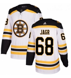 Womens Adidas Boston Bruins 68 Jaromir Jagr Authentic White Away NHL Jersey Womens Adidas Boston Bruins 68 Jaromir Jagr Authentic White Away NHL Jersey