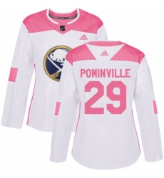 Womens Adidas Buffalo Sabres 29 Jason Pominville Authentic WhitePink Fashion NHL Jersey Womens Adidas Buffalo Sabres 29 Jason Pominville Authentic WhitePink Fashion NHL Jersey