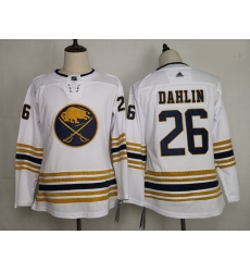 Youth Sabres 26 Rasmus Dahlin White 50th Anniversary Adidas Jersey Youth Sabres 26 Rasmus Dahlin White 50th Anniversary Adidas Jersey