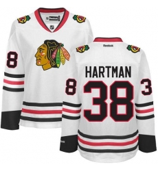 Blackhawks #38 Ryan Hartman White Road Womens Stitched NHL Jersey Blackhawks #38 Ryan Hartman White Road Womens Stitched NHL Jersey