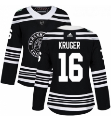 Womens Adidas Chicago Blackhawks 16 Marcus Kruger Authentic Black 2019 Winter Classic NHL Jerse Womens Adidas Chicago Blackhawks 16 Marcus Kruger Authentic Black 2019 Winter Classic NHL Jerse
