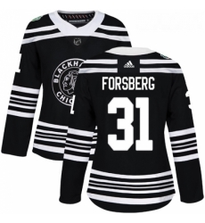 Womens Adidas Chicago Blackhawks 31 Anton Forsberg Authentic Black 2019 Winter Classic NHL Jersey Womens Adidas Chicago Blackhawks 31 Anton Forsberg Authentic Black 2019 Winter Classic NHL Jersey